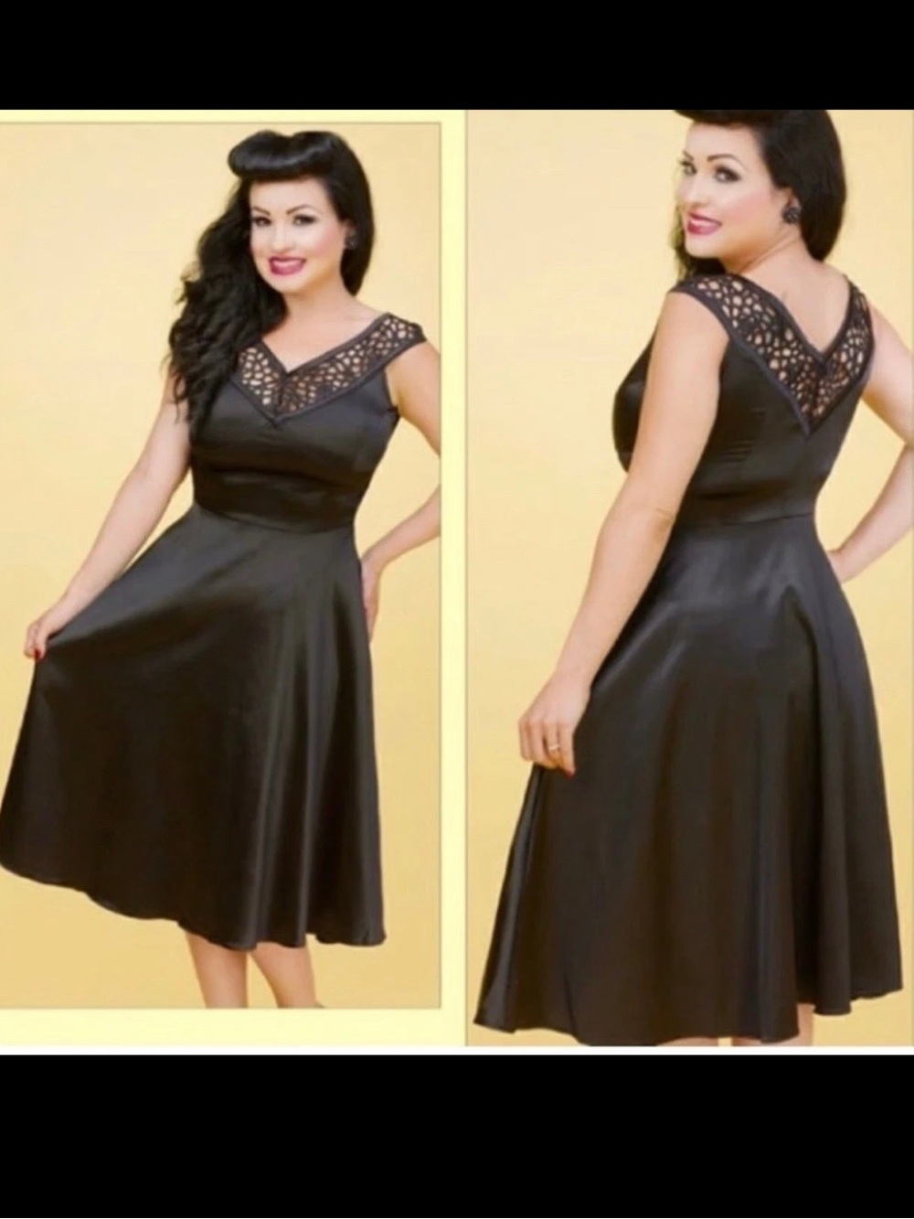 Voodoo Vixen Black Fit & Flare Dress – Size Medium – NWT